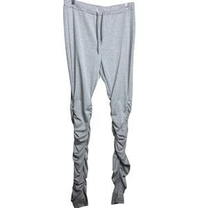 Gray Stretchy Rouched Leggings Women's Size 2XL